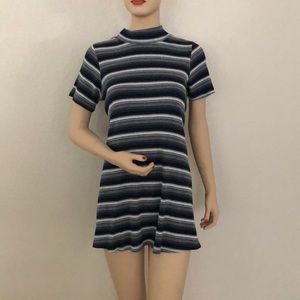 Vintage 90s striped turtleneck top